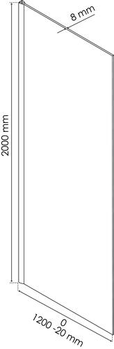 Paroi de douche fixe SCUDO 120cm