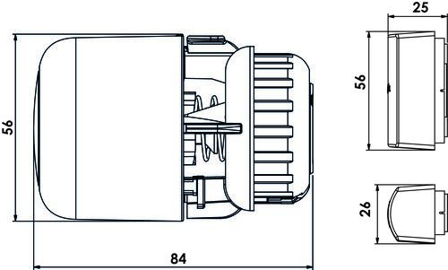 Tête thermostatique à distance Aero® RA VT0,2- DANFOSS