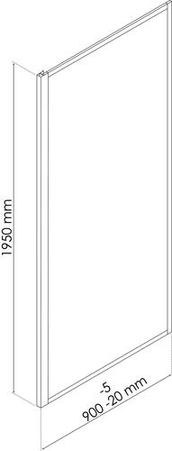 Retour fixe profilés chromés CONCEPT'O 90cm