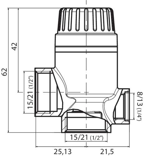 Bloc soupape mano pour installation de chauffage en circuit ferme