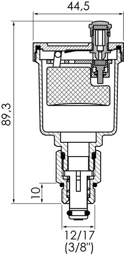 Purgeur d'air automatique laiton M12/17